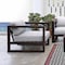 Armen Living Paradise Outdoor Dark Eucalyptus Wood Lounge Chair with Gray Cushions LCPRCHLADK - alternate 3